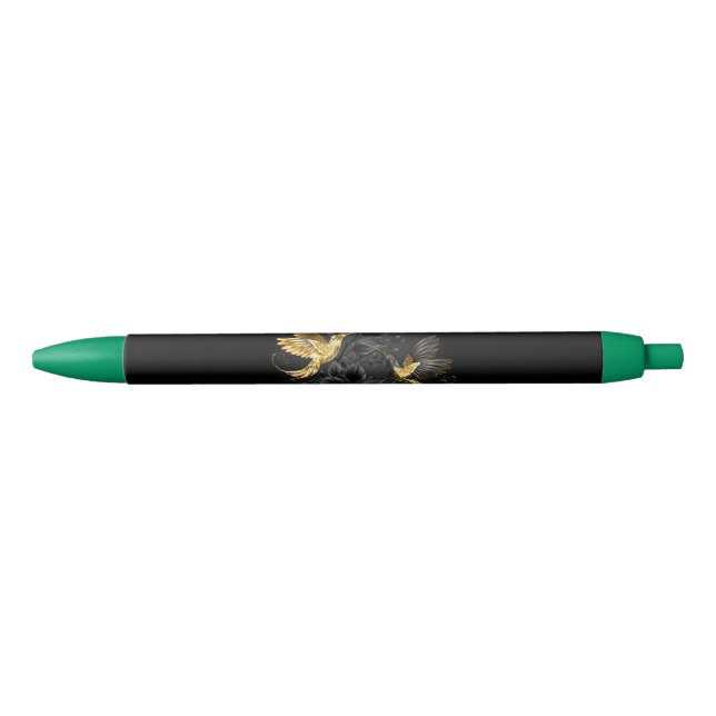 Black and Gold Hummingbird Pen (Front)