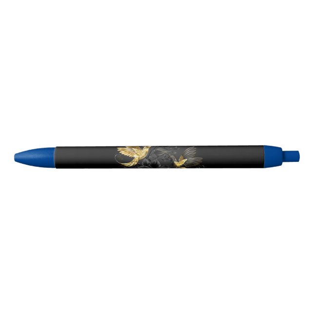 Black and Gold Hummingbird Pen (Front)