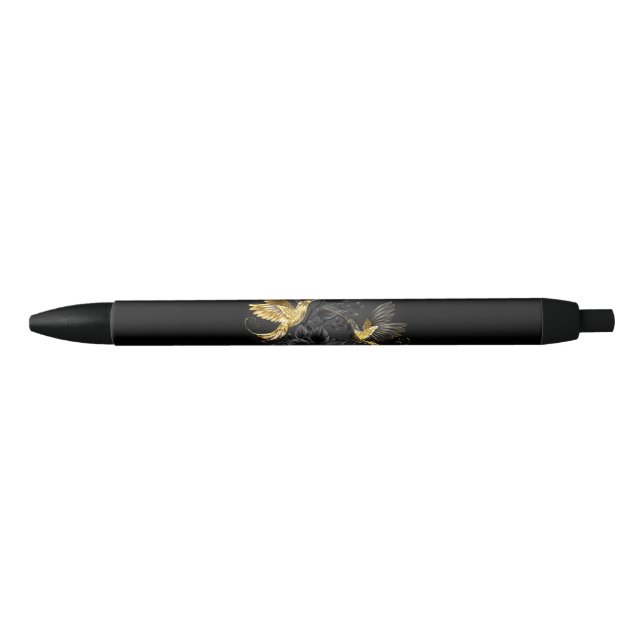Black and Gold Hummingbird Pen (Front)