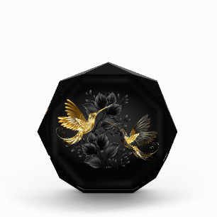 Black and Gold Hummingbird Photo Block