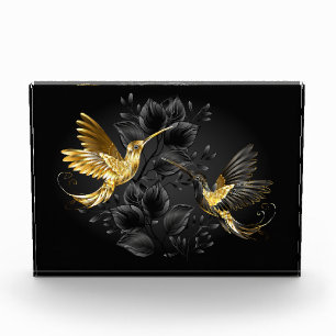 Black and Gold Hummingbird Photo Block