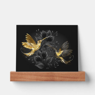 Black and Gold Hummingbird Picture Ledge