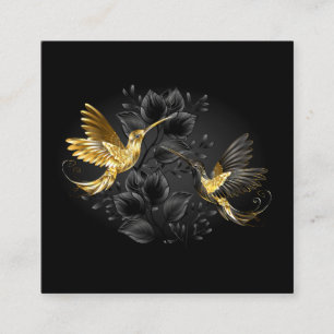 Black and Gold Hummingbird Referral Card