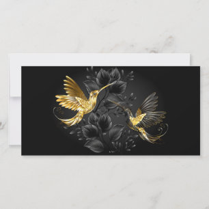 Black and Gold Hummingbird Save The Date