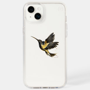 Black and Gold Hummingbird Speck iPhone 14 Plus Case
