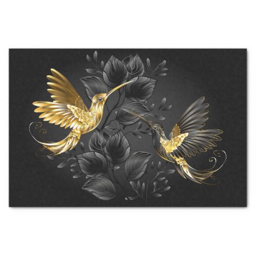 Black and Gold Hummingbird Tissue Paper