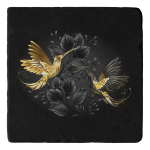 Black and Gold Hummingbird Trivet
