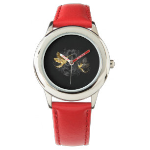 Black and Gold Hummingbird Watch