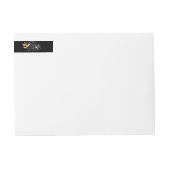 Black and Gold Hummingbird Wrap Around Label (Front)