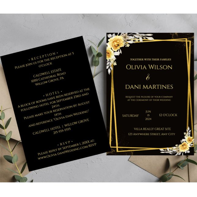  Black and Gold  Invitation (Creator Uploaded)