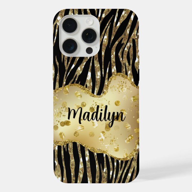 Black and Gold  Iphone Case (Back)