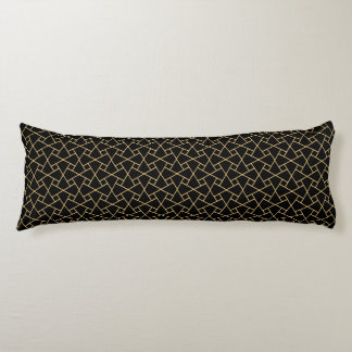 Black and Gold Islamic Pattern Body Pillow