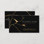 Black And Gold Kintsugi Professional Business Card at Zazzle