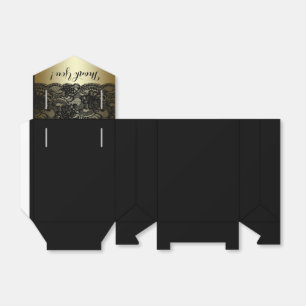 Black and Gold Lace Favor Boxes