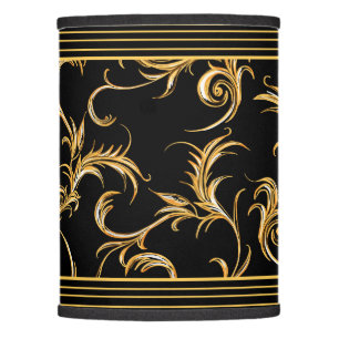 Black and Gold Lamp Shade