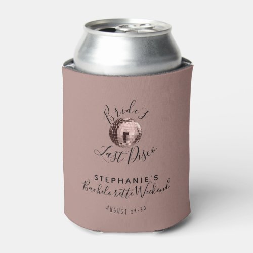 Black and Gold Last Disco Bachelorette Weekend Can Cooler