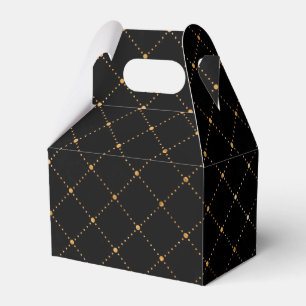 Black and Gold Lattice Favor Boxes