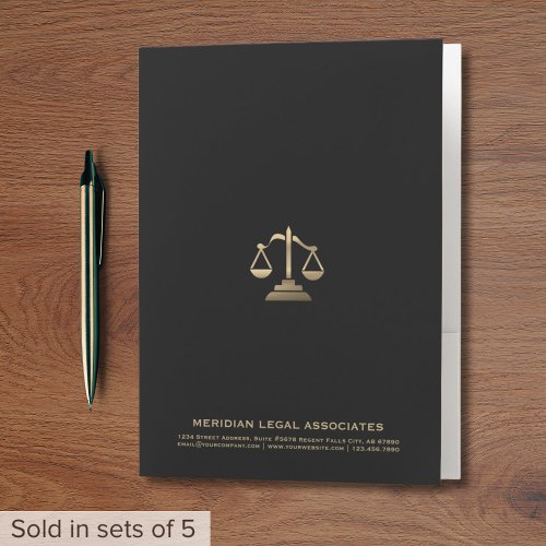 Black and Gold Legal Pocket Folder