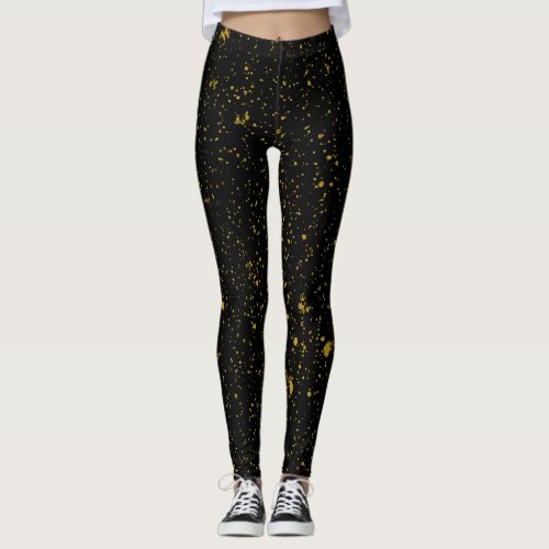 Black and Gold Leggings