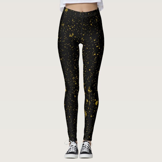 Black and Gold Leggings (Front)