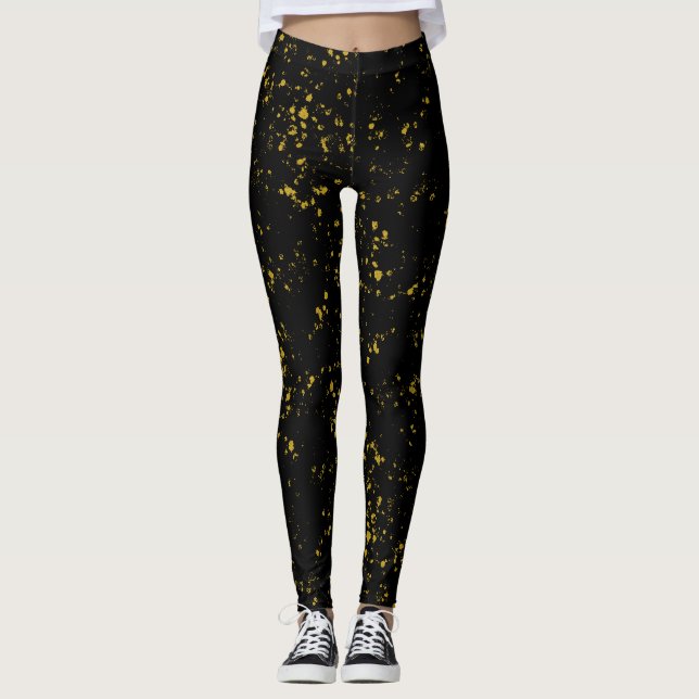 Black and Gold Leggings (Front)