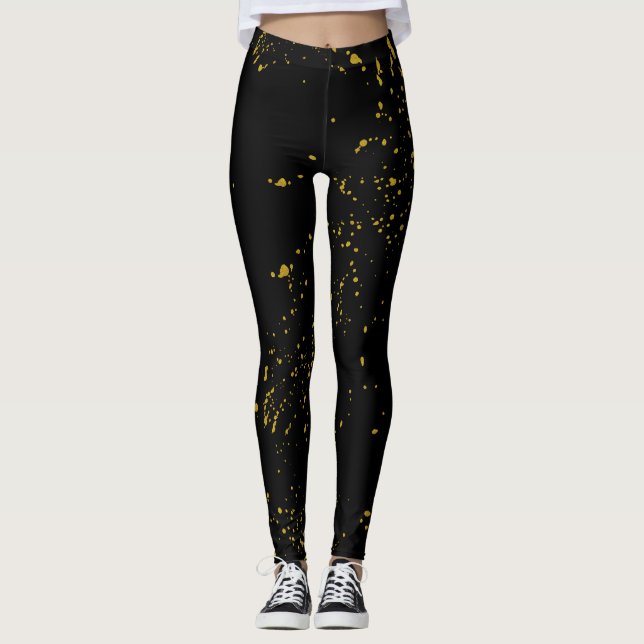 Black and Gold Leggings (Front)
