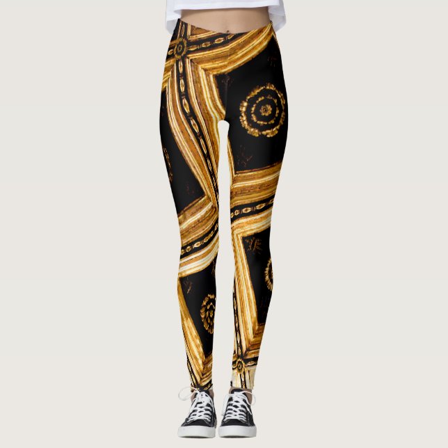 Black and Gold Leggings (Front)