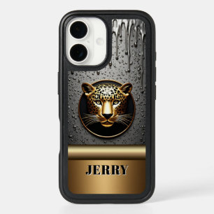 Black And Gold Leopard Design 🐆 iPhone 16 Case