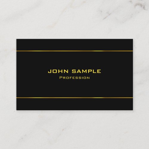 Black And Gold Lights Attractive Glamour Plain Business Card