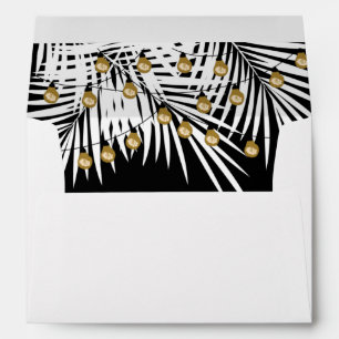 Black and Gold Lights Palms Envelope