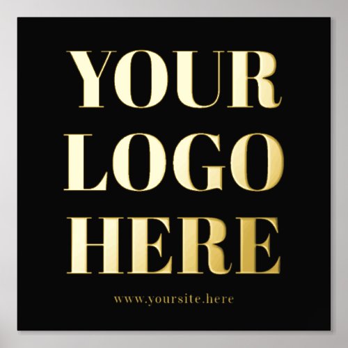 Black and Gold Logo Luxury Business Foil Prints