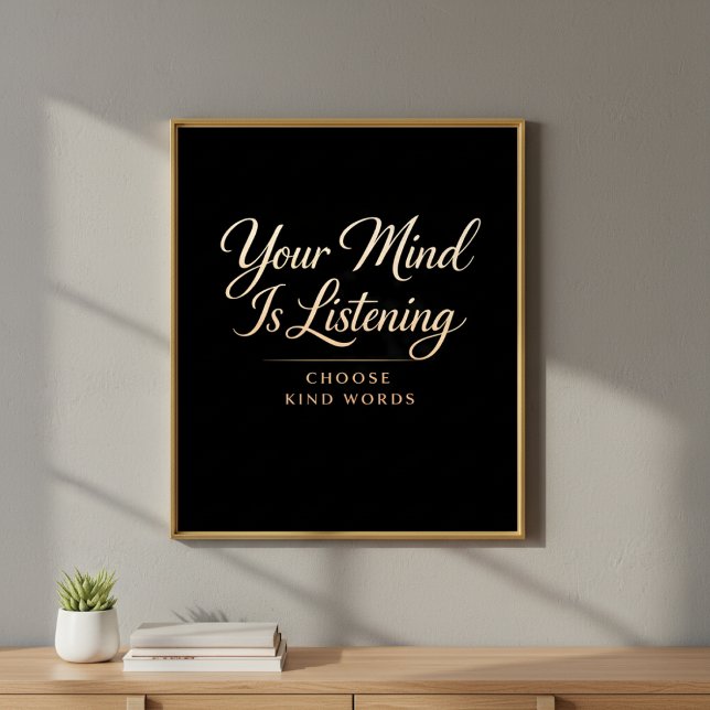 Black and Gold Luxe Mental Health Art Poster (Creator Uploaded)