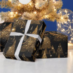 Black And Gold Luxury Christmas  Wrapping Paper<br><div class="desc">Make your child's special day even more extraordinary with our Personalized Children's Wrapping Paper. It's a thoughtful way to show them that the gift inside is just as unique and cherished as they are. Let the excitement of unwrapping a present become a cherished memory with our customizable wrapping paper! Winter...</div>