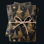 Black And Gold Luxury Christmas  Wrapping Paper Sheets<br><div class="desc">Transport yourself to a bygone era of festive nostalgia with our "Vintage Christmas Teddy Bears Red Wrapping Paper." This heartwarming design captures the timeless charm of classic holiday celebrations, featuring adorable teddy bears adorned in vintage Christmas attire. The rich red background sets the perfect stage for these endearing teddy bears,...</div>