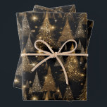 Black And Gold Luxury Christmas  Wrapping Paper Sheets<br><div class="desc">Transport yourself to a bygone era of festive nostalgia with our "Vintage Christmas Teddy Bears Red Wrapping Paper." This heartwarming design captures the timeless charm of classic holiday celebrations, featuring adorable teddy bears adorned in vintage Christmas attire. The rich red background sets the perfect stage for these endearing teddy bears,...</div>
