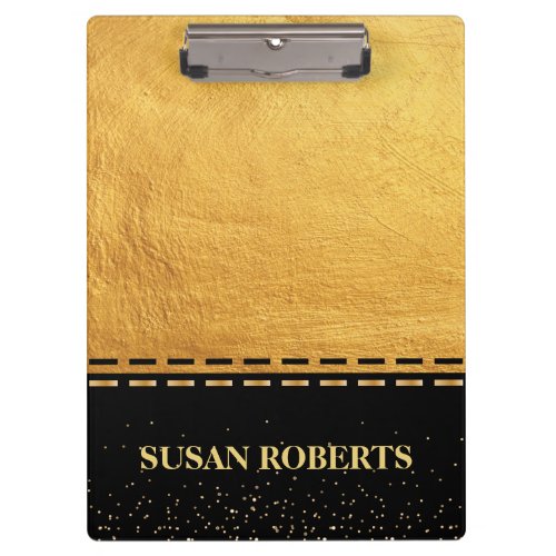 Black and Gold Luxury design Clipboard