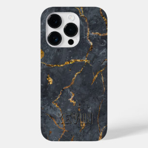 Black and gold luxury marble texture Case-Mate iPhone 14 pro case