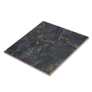 Black and gold luxury marble texture ceramic tile