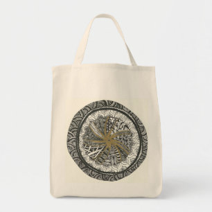 Black and Gold Mandala Tote Bag
