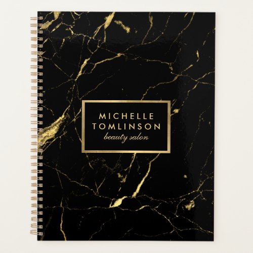 Black and Gold Marble Appointment Book Planner
