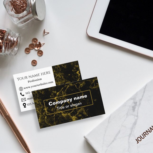 Black and gold marble business card (Creator Uploaded)
