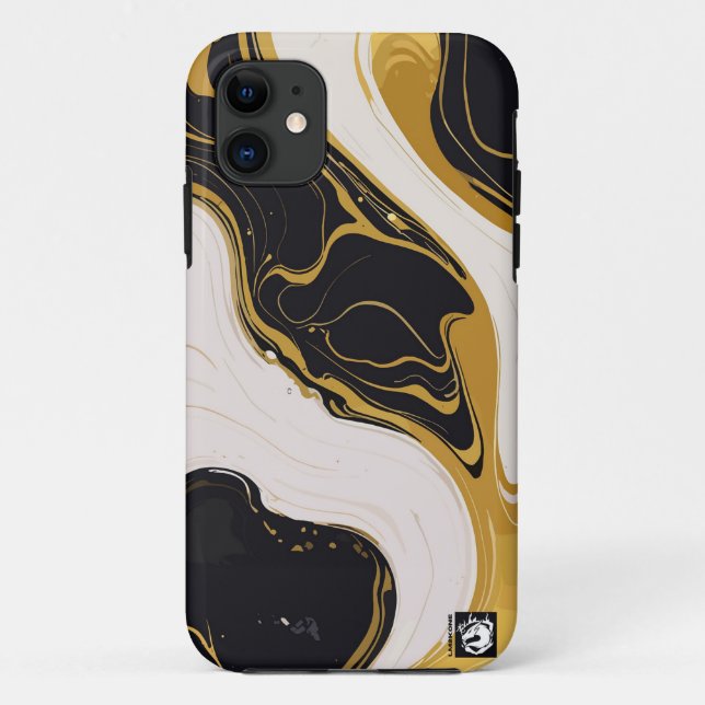 Black and Gold Marble Case-Mate iPhone Case (Back)