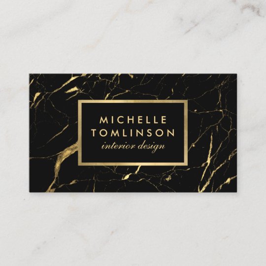 Black and Gold Marble Designer Business Card