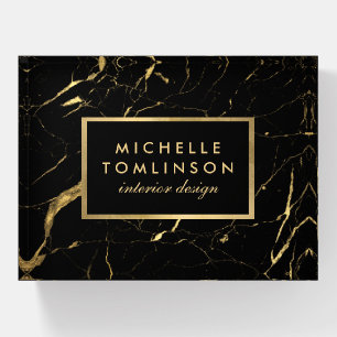 Black and Gold Marble Designer Paperweight