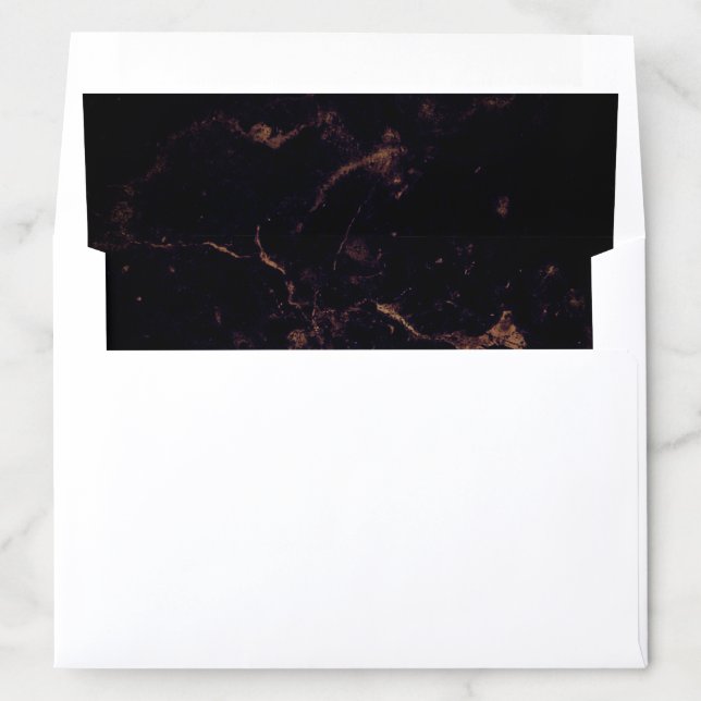 Black and Gold Marble Elegant Envelope Liner (In Envelope)