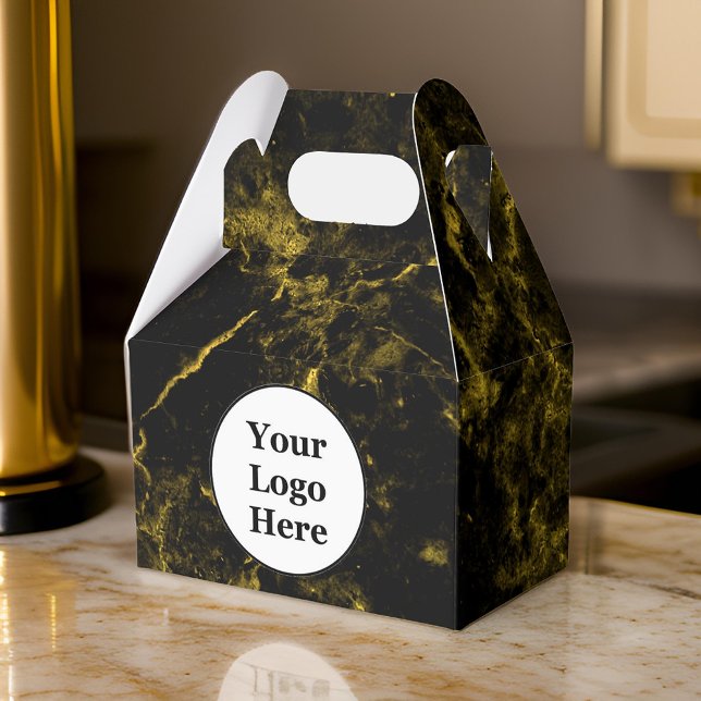 Black and gold marble favor boxes (Creator Uploaded)