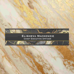Black and Gold Marble Office Door Sign Name Plate