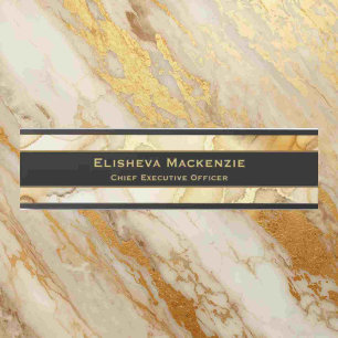 Black and Gold Marble Office Door Sign Name Plate