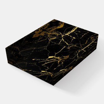 Black And Gold Marble Paperweight by amoredesign at Zazzle