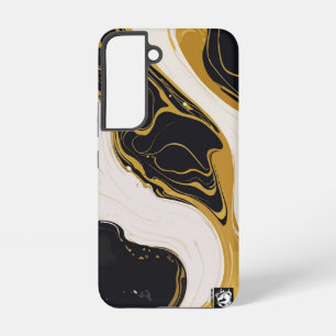 Black and Gold Marble Samsung Galaxy S22 Case
